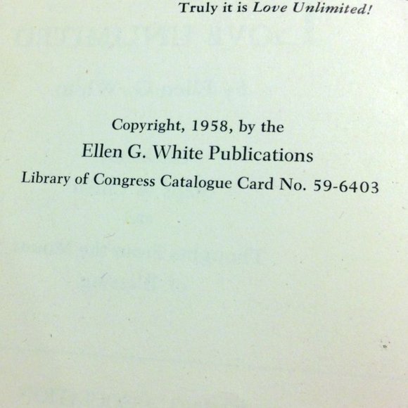 Seventh Day Adventist - Love Unlimited by Ellen G. White - Picture 3 of 14